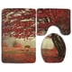 thumbnail image 1 of ABPHQTO Hermoso día de otoño en el bosque Juego de alfombras de baño de 3 piezas Alfombra de baño Alfombra de contorno y tapa de inodoro, 1 of 2