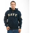 thumbnail image 2 of RapDom US Navy Full Mens Zip-Up Hoodie Jacket [Navy Blue - M], 2 of 5