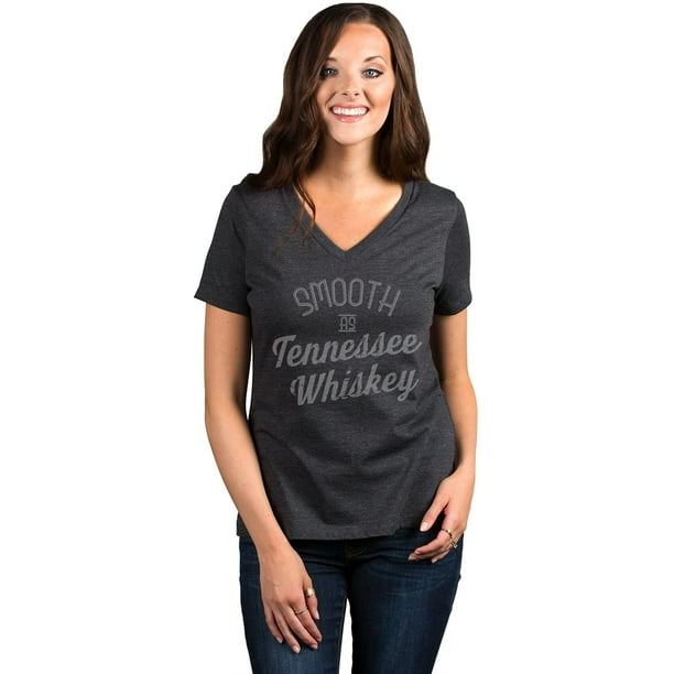 Smooth As Tennessee Whiskey Womens Fashion Relaxed V-Neck T-Shirt