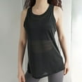 thumbnail image 7 of Felirenzacia Women Tank Top, Sexy Mesh Sheer Long Flowy Loose Lightweight Yoga Jogging Tank,Black,M, 7 of 7