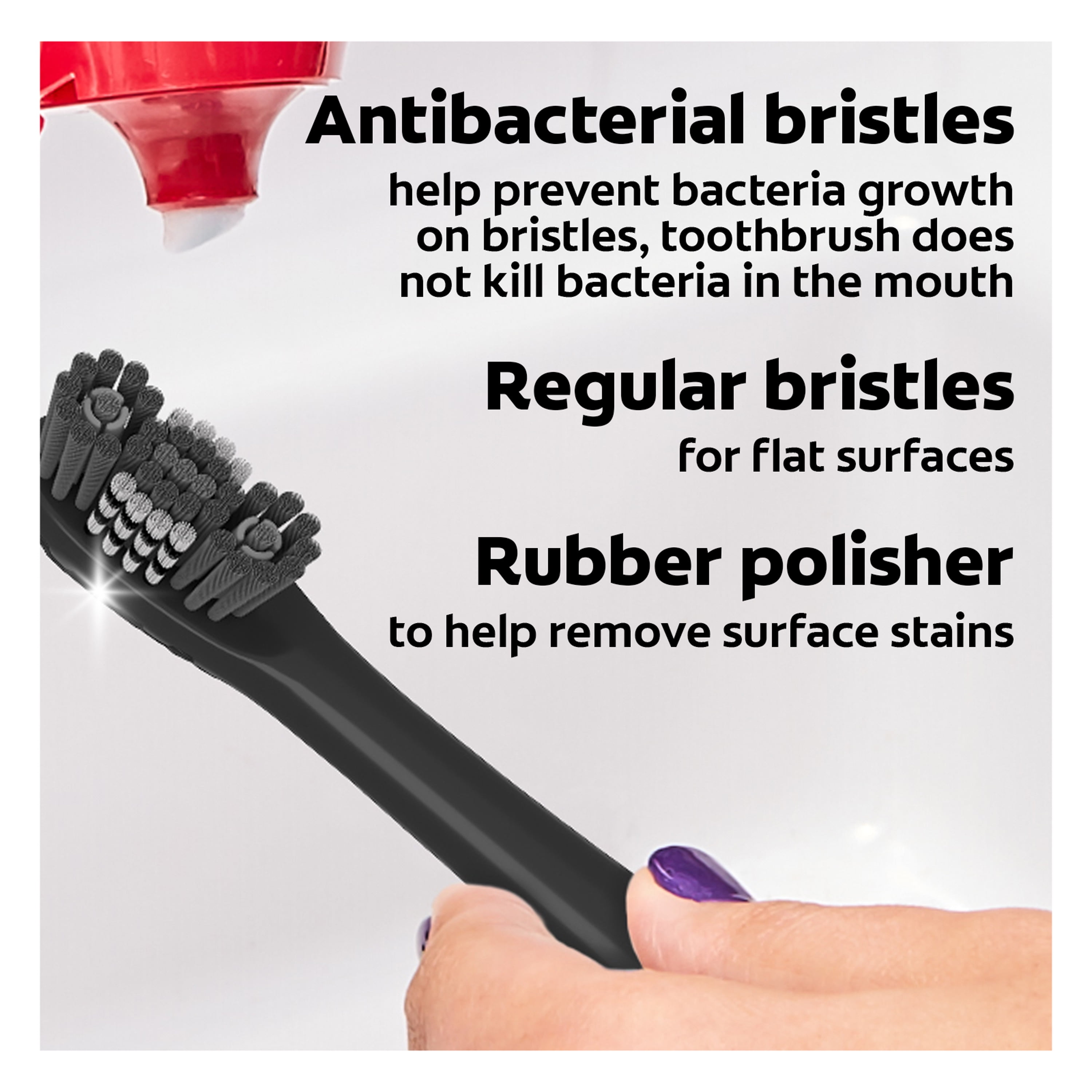 (3 pack) Colgate 360 Power Charcoal Battery Operated Toothbrush, Black, 1 AA Battery Included