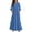 #A01-Royal Blue, variant on Abcomgle Girls Long Dress 10-12 Casual A-line Ruffle 3/4 Sleeve Girls Long Dresses Cute Crew Neck Sundresses Holiday Tiered Dresses with Pockets,5-6 Years Light Blue