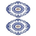 thumbnail image 1 of 2 Paquetes salvamanteles Unique Bargains Encaje Retro 12X16 pulgadas Ovalado Azul oscuro, 1 of 7