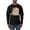 Black, variant on Pumpkin Spice Latte Skeleton Orange Black and White Halloween Men Long Sleeve Shirt, Black, XX-Large