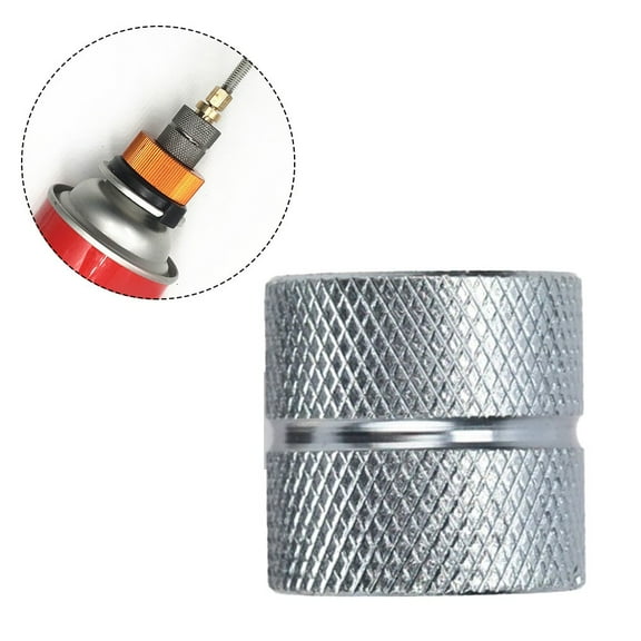 1Pc Adapter Aluminum Alloy Corrosion-Resistant Outdoor Camping Butane Stove Gas Refill Adapter Gas Nozzle Bottle Type Connector Fangkenuo
