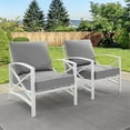 thumbnail image 2 of Crosley Fauteuil de Patio Kaplan Gris et Blanc (Ensemble de 2), 2 of 10