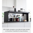 thumbnail image 5 of Yamazaki Home Front-Opening Countertop Storage Rack, Black, Steel, No Assembly, 5 of 7