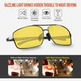thumbnail image 7 of Bloomoak Polarized Night Driving Glasses for Men & Women, Pilot Sunglasses Ultra Lightweight Al-Mg UV400 Protection, 7 of 7