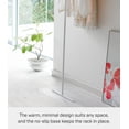 thumbnail image 3 of Yamazaki Home Leaning Coat Rack, White, Steel, Supports 11 pounds, 3 of 4
