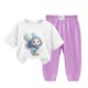 thumbnail image 1 of Odeerbi 2-12 Años Niño Niña Conjunto de Verano Camiseta de Manga Corta de Algodón Ice Silk Pantalón de Chándal Conjunto de Dos Piezas de Ropa Interior Estampada, 1 of 4