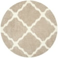 thumbnail image 4 of SAFAVIEH Montreal Cebrail Geometric Diamonds Shag Area Rug, Beige/Ivory, 6'7" x 6'7" Round, 4 of 8