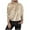 Khaki, variant on Inleife Womens Shirts Fashion Women Pullove Skew Collar Solid Long Sleeve Casual Shirt Blouse Loose Tops