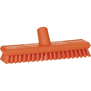 Vikan 11" Waterfed Deck Scrub- Extra Stiff - Orange (1 Unit)