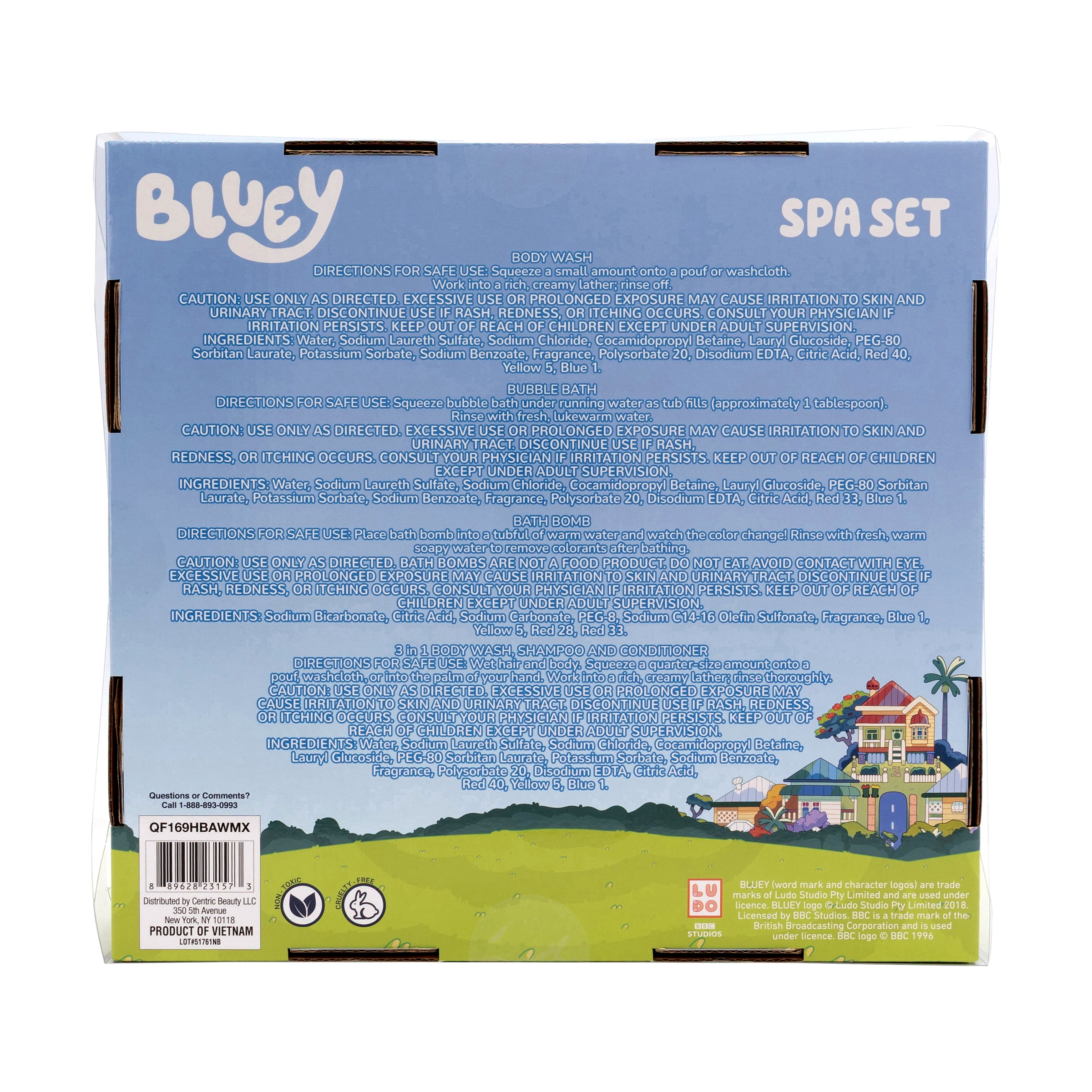 Bluey Cozy Time Bath Set, 6 Pieces