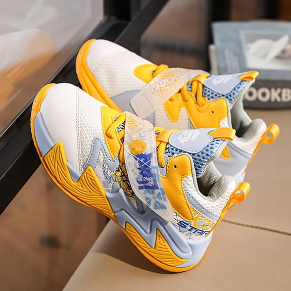 TIREOW Kids Basketball Shoes Boys Girls Non Slip High Top Ankle Protection Sport Athletic Sneakers Lightweight Breathable Sports Sneakers Outdoor School Trainers