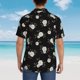 thumbnail image 4 of Balery Rose Flowers Camisas hawaianas de manga corta para hombre, camisas playeras de corte holgado, camisas de vacaciones con botones,Large, 4 of 7