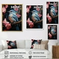 thumbnail image 4 of Designart "Enchanting Hummingbird Blue and Pink in the Pastoral" Animals Floater Framed Wall Art Living Room, 4 of 7