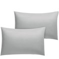 thumbnail image 2 of Cotton Metrics Travel Pillowcase 14x20 Set of 2 Toddler Pillowcase Zipper Closure 800 Thread Count 100% Organic Cotton Pack of 2 Travel Size Pillow Cases Antique Silver Solid, 2 of 7