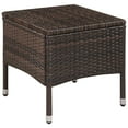 thumbnail image 2 of vidaXL 3 Piece Bistro Set Poly Rattan Brown, 2 of 3