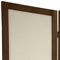 thumbnail image 2 of Oriental Furniture 5 1/2 ft. Tall Lattice Fabric Room Divider - Brown - 4 Panel, 2 of 3