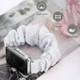thumbnail image 4 of ZSOU 2 Pack Scrunchie Watch Bands for Apple Watch 42mm(Series 1-3)/44/45/46/49mm - White, Purple, 4 of 4