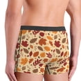 thumbnail image 4 of Men's Boxer Briefs, Autumn Leaves K Soft Comfy Mens Underwear Boxer Briefs Breathable With Widen Waist, 4 of 7