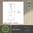 thumbnail image 6 of Lodge Rustic Antler Mini Pendant Ceiling Light Cream Glass, 6 of 6