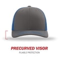 thumbnail image 2 of Gorra de béisbol Richardson 112 Trucker Snapback Split Charcoal/Royal, 2 of 7