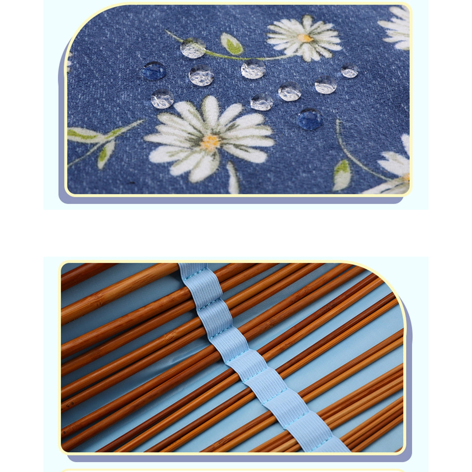 Carbonized Knitting Needle 35cm With Compact Travel Case For Crafting