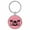 Pink, variant on Beach Chairs Palm Trees Pink Laser Engraved Leatherette Keychain Backpack Pull - 1.5 x 3 Inches