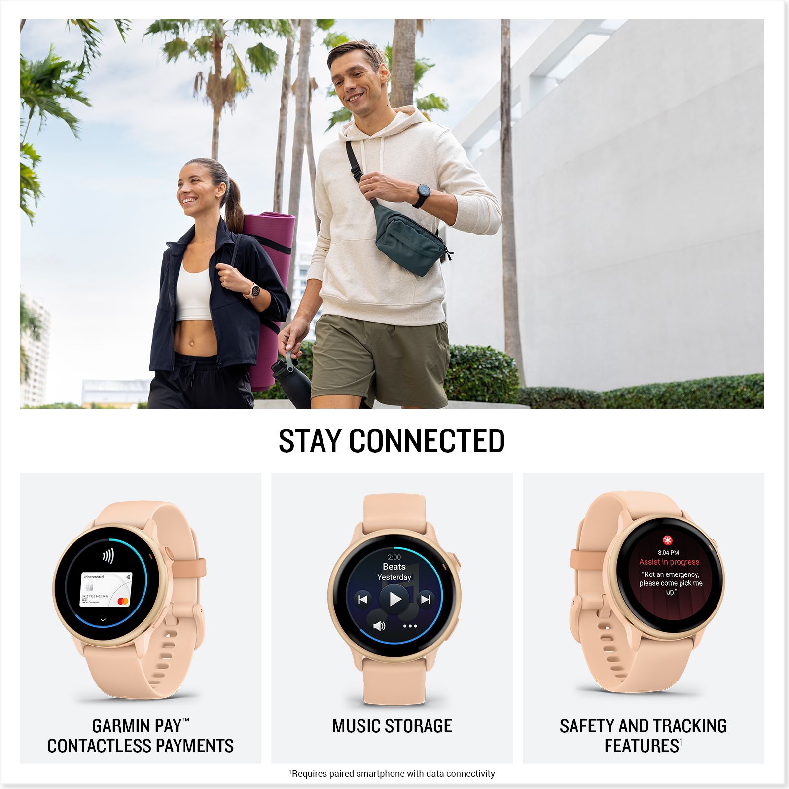 Garmin vívoactive 6, Health and Fitness GPS Smartwatch, AMOLED Display, Up To 11 Days Of Battery, Metallic Pink Dawn with Pink Dawn Band