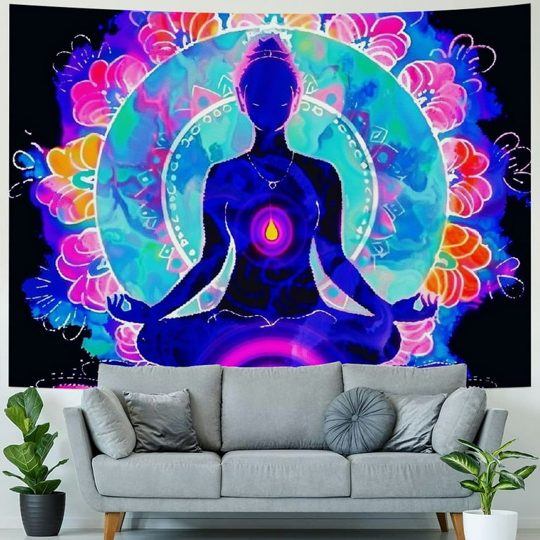 PRATYUS Tapestry Seven Chakra Tapestry e Yoga Meditation Mandala