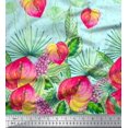 thumbnail image 3 of oneOone Viscose Jersey Fabric Dot & Leaves Panel Print Sewing Fabric BTY 60 Inch Wide, 3 of 3