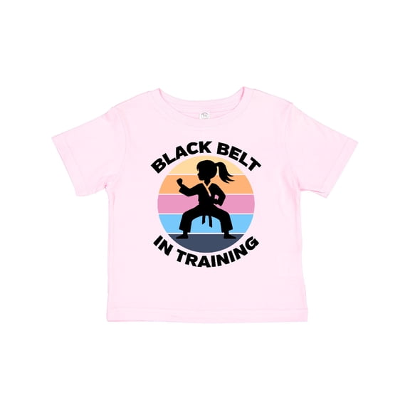 Inktastic Girls Karate Black Belt in Training Girls Toddler T-Shirt
