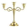 thumbnail image 3 of Candlestick, 3 Arms, Candlestick, Candlestick, Candlestick, Table Decoration , Golden, 26.5x26cm, 3 of 6