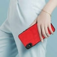thumbnail image 5 of Wallet Case Designed for iPhone XS Max, Classic Slim 2 Credit Card Holders Lychee Texture Synthetic PU Leather Anti-shock Lightweight Phone Case Cover for iPhone XS Max, Red, 5 of 6