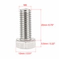 thumbnail image 2 of M8 Thread 12mm 304 Stainless Steel Hex Head Screws Bolts 10pcs, 2 of 3