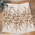 thumbnail image 4 of Brown Orange Eucalyptus 1 Pack Kitchen Towel, Water Absorbent Dish Towel, Farmhouse Weeping Leaves Linen Decorative Hand Towels - Quick Drying Cloth for Cooking Baking, 18x28 Inch, 4 of 8