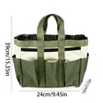 thumbnail image 3 of QAZbgdl Large Gardening Tool Organizer Tote Bag with 8 Pockets | Oxford Cloth Storage for Hand Tools & Gloves | 15.35x9.45x5.12in Green Garden Yard Tool Bag, 1 Pack, 3 of 6