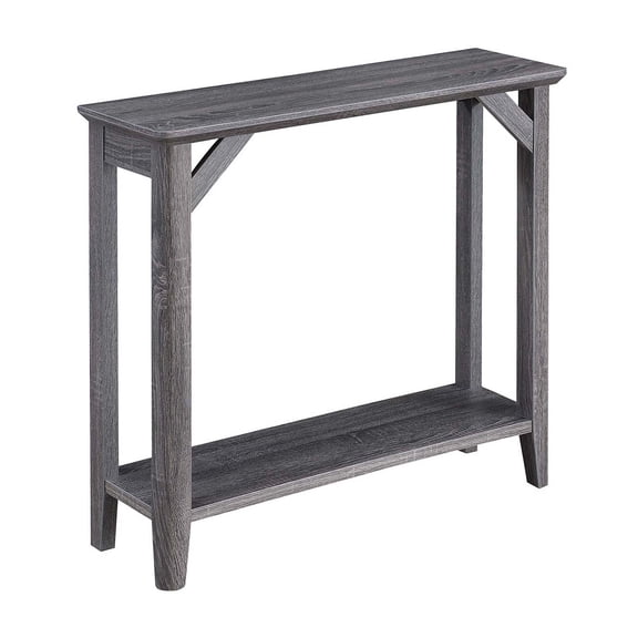 Convenience Concepts Winston Hall Table with Shelf, Weathered Gray
