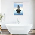 thumbnail image 4 of Zen Canvas Wall Art Zen Stone Painting Prints Spa Meditation Painting Artwork for Spa Yoga Room Bathroom Wall Decor Frame (12.00"&nbsp;x&nbsp;18.00", Zen 1), 4 of 6