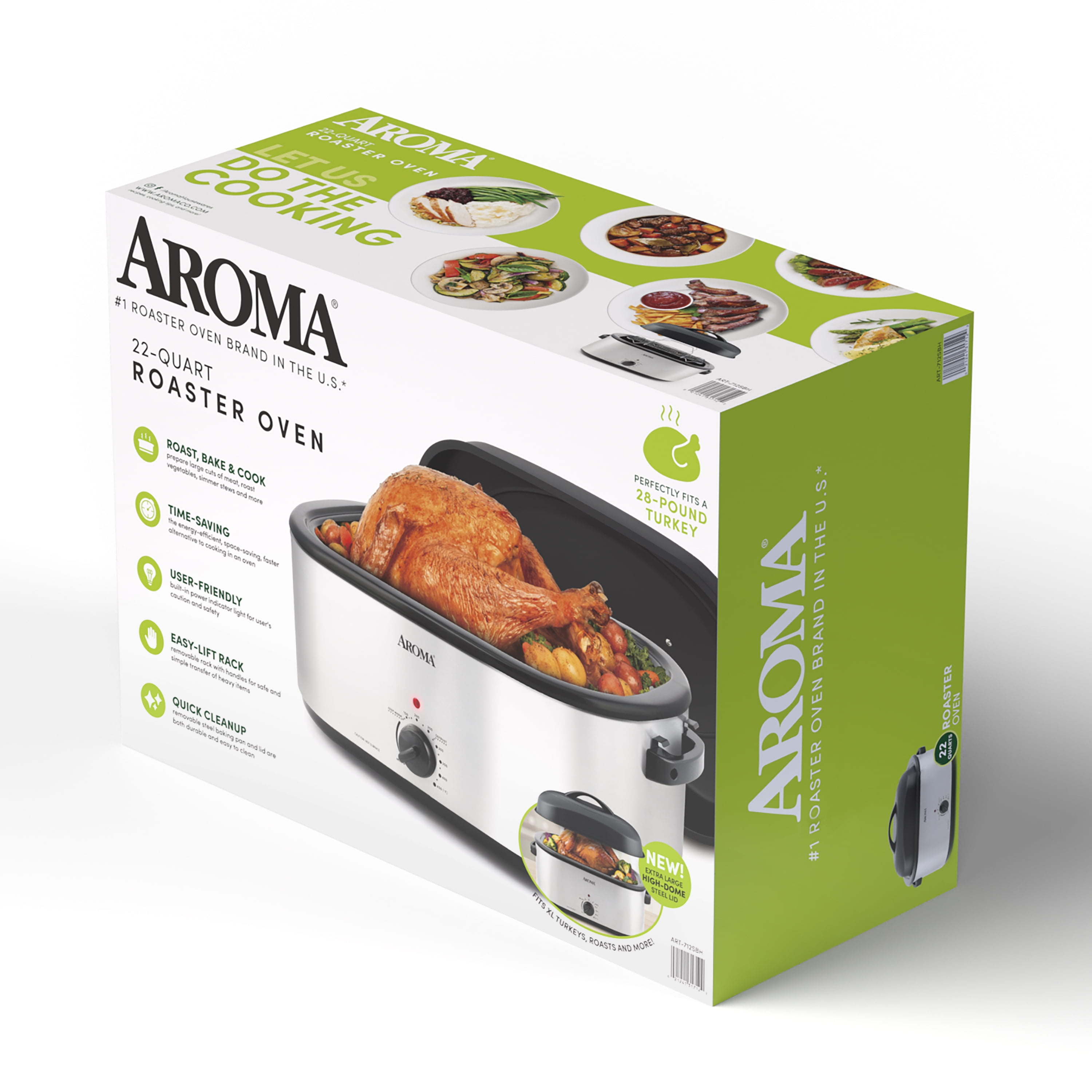 Aroma 22Qt Roaster Oven Electric Bake Home Kitchen Countertop