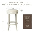 thumbnail image 5 of Maven Lane Eva Counter Stool, White Oak Finish w/ Natural Color Fabric, Set of 4, 5 of 6
