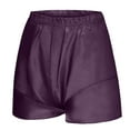 thumbnail image 3 of WCJM Purple Women's Fashion Casual Pajama Shorts Comfortable Lingerie Pajama Pants, 3 of 8