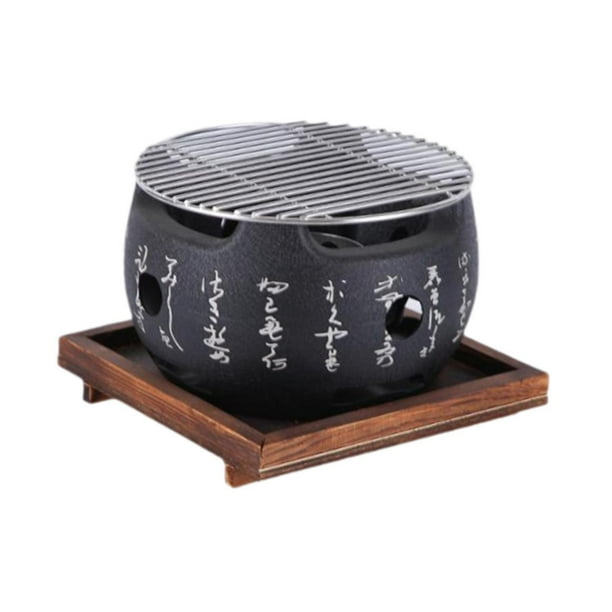 Barbacoa de estilo japonés parrilla de carbón resistente para fiesta en interiores al aire libre 19x19x14.5 cm