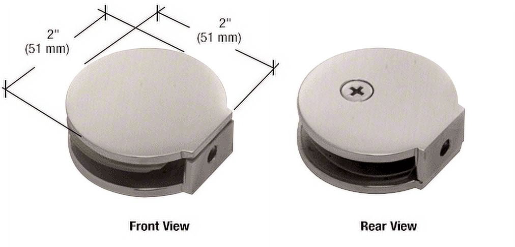 CRL RC79BN Brushed Nickel Round Fixed Panel U-Clamp