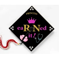 eaRNed it, Princess, Nursing School, Nursing Student, Graduation Cap Topper Decoration, Graduation Gift
