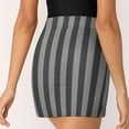 thumbnail image 5 of Black And Gray Vertical Stripes Women's Shorts Non-Slip Single Pocket A-line Trouser Skirt Summer Shorts Casual Shorts for Women, 5 of 7