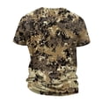 thumbnail image 4 of Dresfit Gym Shirts Mens Camouflage Short Sleeve Athletic Tees Crew Neck Relaxed Fit Lightweight Tennis Tops Musle Basic T Shirts Army Green 6XL, 4 of 6