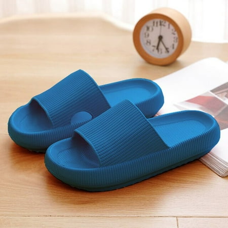 

QWZNDZGR Home Slippers Thick Platform Bathroom Cloud Slippers Non-slip Flip Flops Woman Sandals Women Fashion Soft Sole EVA Indoor Slides